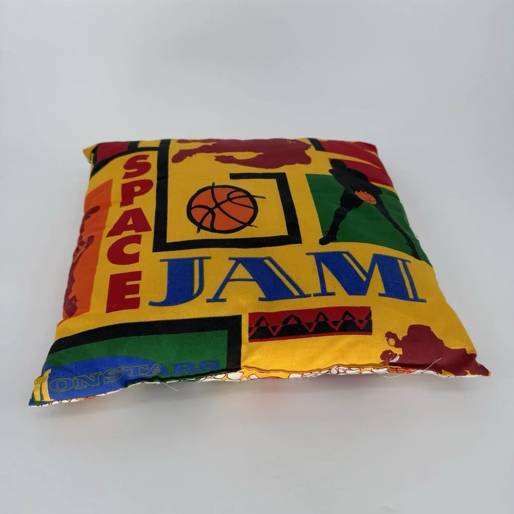 Space Jam Michael Jordan Vintage 1996 Decorative Square Throw Pillow Made in USA